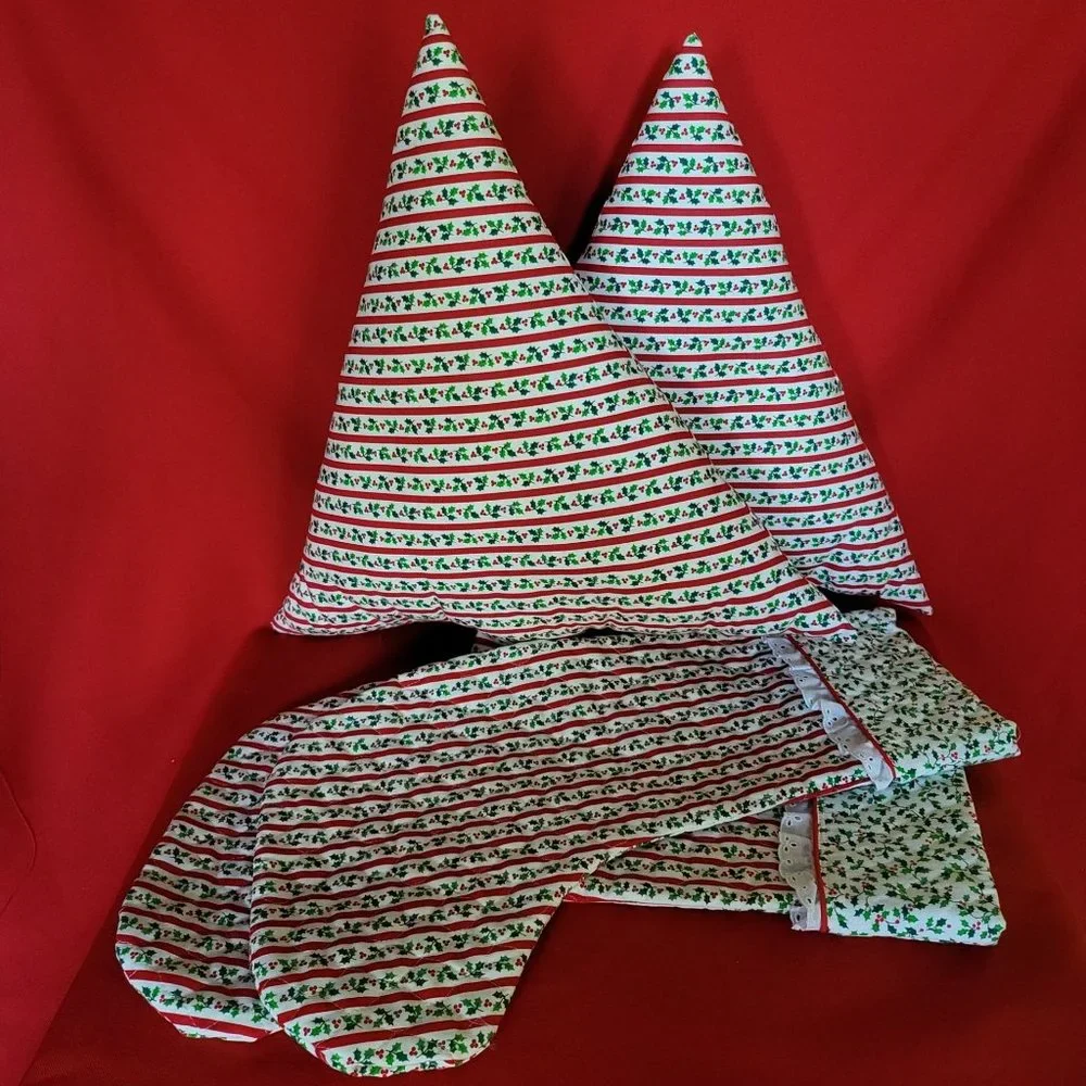 Christmas Pillow and Stocking Set of 4